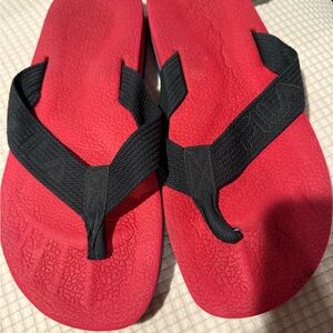 Fila Vibrant Red and Black Sandals
